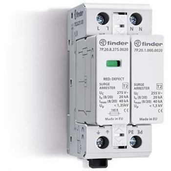 FINDER 7P.22.8.275.0020 SCARICATORE DI SOVRATENSIONE MONOFASE 2 MODULI DIN