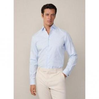 Hackett London Outlet 20: Camisa Twill Graph Azul – HM3010098