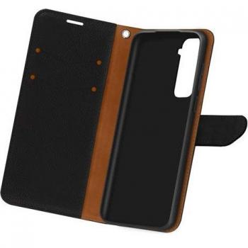 Funda Folio Negra con Tarjetero y Soporte para Samsung Galaxy S21