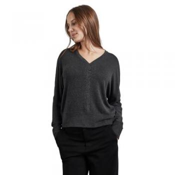 Strickpullover STREET ONE Damen mit Glitzerdetails in Schwarz, Größe 44