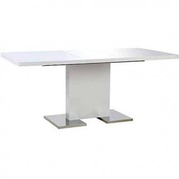 Tavolo da pranzo bianco lucido estensibile 180x90x76 cm MDF
