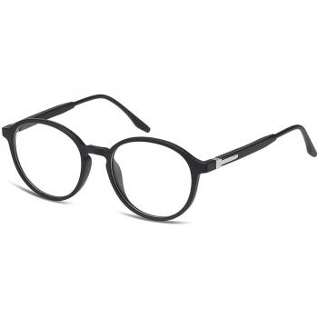 Herren Runde TR90 Brille Schwarz