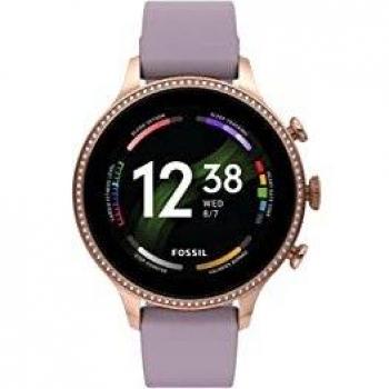 Smartwatch Fossil de silicona lila Gen 6