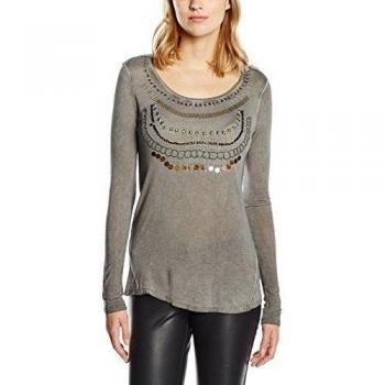 Camiseta de tirantes Only onlNECKLACE L/S TOP BOX JRS Mujer, Gris