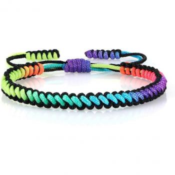 Men's and Women's Black Brown Adjustable Rope Bracelet