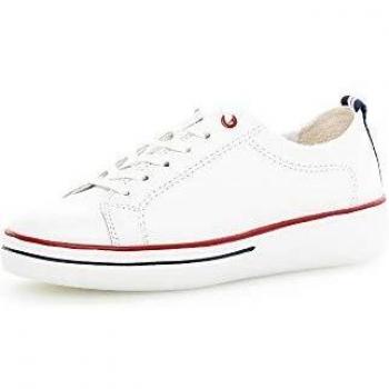 Gabor Damen Sneaker, Frauen Low-Top Sneaker, Comfort-Mehrweite, Optifit-Wechselfußbett, Ladies feminin elegant, Weiß