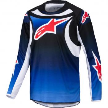 Maglia Motocross Giovanile Alpinestars Fluid Wurx Nero Blu S