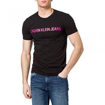 Camiseta Calvin Klein Slim SS, Negro, Talla L para Hombre