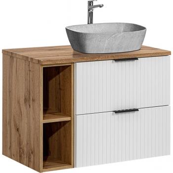 Meuble Simple Vasque 80cm Adriel Pierre Blanc