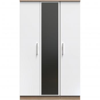 Ready‑Assembled 2U Trent Triple Mirror Wardrobe – White