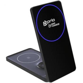 Prio 3 in 1 kabelloses Schnellladegerät MAG schwarz (15 W), Wireless Charger