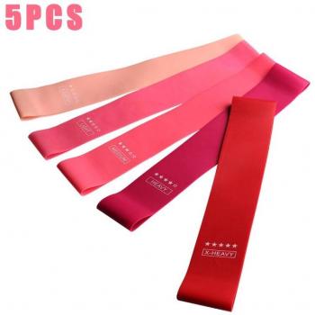 5-Piece Resistance Loop Bands for Sports Fitness