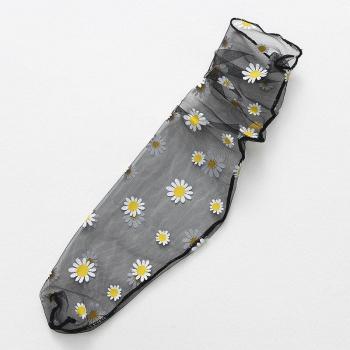 Petal Perfection Transparent Daisy Mesh Sock Set