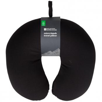 Durable Soft Compact Micro Bead Travel Pillow with Fleece Lining