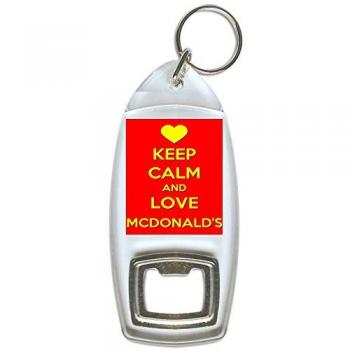 Keep Calm & McDonald's Bottle Opener with Keychain