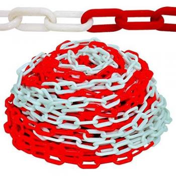 Cadena Plástico 25m Ø8mm Roja/Blanca