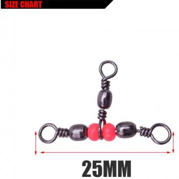 3-Way Rolling Swivel Connector with Pearl Beads