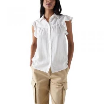 Blusa de Manga Corta con Volantes Salsa Jeans