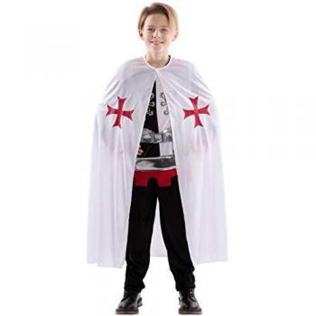 Mantello Bianco per Bambini in Tema Medievale