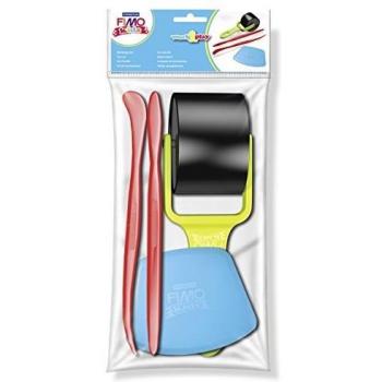 Set de 2 Spatules, 1 Rouleau Lisse et 1 Outil de Découpe pour le Modelage des Enfants