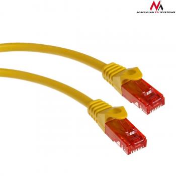 Maclean MCTV‑301Y : Cordon patch RJ45 Cat6 UTP 1 m – Jaune