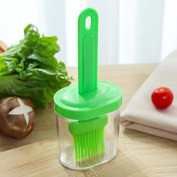 Bouteille silicone pour huile avec brosse intégrée pour cuisson