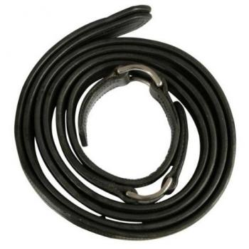 PFIFF Black Leather Einspänner Wrist Strap 200 cm