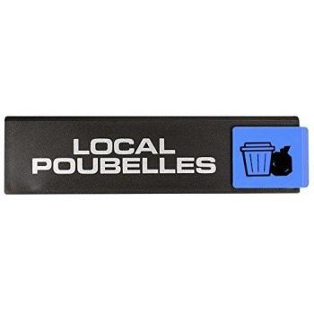 Plaque de porte Local poubelles – Europe Design 175x45 mm – 4260501