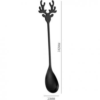 Festive Antlers Stainless Steel Dessert Spoon