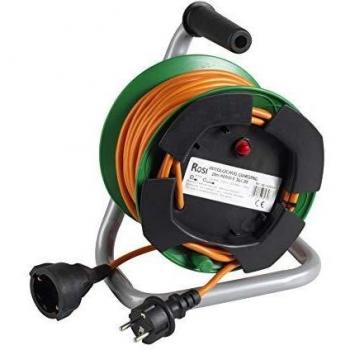 Avvolgicavo manuale 20m con presa schuko e prolunga elettrica