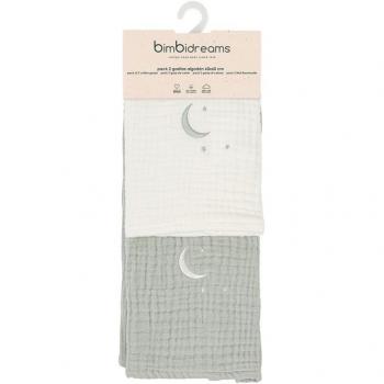 Set Matalase de 2 Gasitas 60x60cm Menta y Blanco