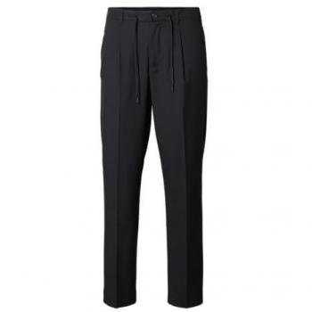 Selected Men SLH190-Reg Tapered Leroy Pleat Byxor Svart Färg