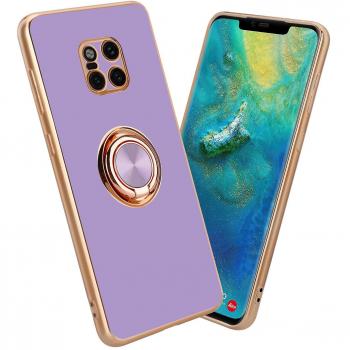 Custodia Elegante Cadorabo in TPU per Huawei Mate 20 Pro, Protezione Fotocamera + Anello LM089 – Nero
