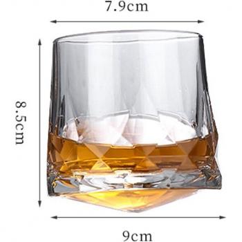Küchenbar‑Whisky‑Glas mit drehbarem Design