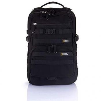 Cityrucksack NATIONAL GEOGRAPHIC Milestone Schwarz mit vielen Fächern, Größe B: 31 cm