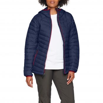Columbia Powder Lite Chaqueta con Capucha para Mujer, Azul Impermeable