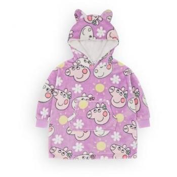 Fleece Hoodie mit Peppa Pig Motiv für Kinder