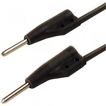 SKS Hirschmann MVL 2/50 schwarz Messleitung [Stecker 2x2]