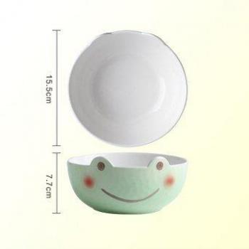 Plato de cerámica esmaltado de 8,5 pulgadas con diseño infantil