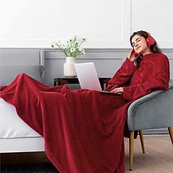Bedsure Sleeveless Fleece Throw Blanket