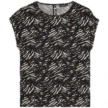 T‑shirt Viscosa Freddy Black Zebra Small Donna