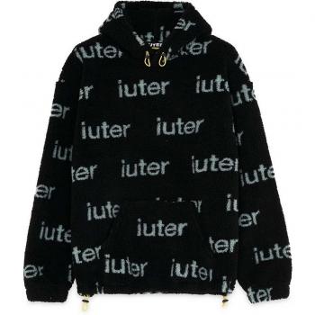 Felpa Iuter Script Nera con Cappuccio
