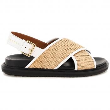 Marni Beige Fussbett Sandals