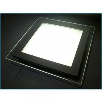 LEDLUX 18W Illuminazione LED in forma quadrata bianca, vetro, ideale per ambienti domestici – SKU 6280