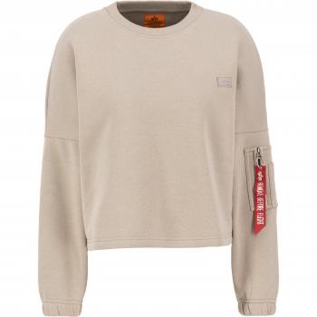 Alpha Industries Women's Beige Sweatshirt X-Fit Label M