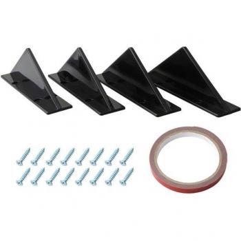 Difusor trasero de coche, kit de fibra de carbono con separadores, 4 piezas