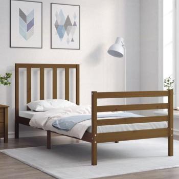 Marco de cama de pino negro sólido 200x200 cm – Torana