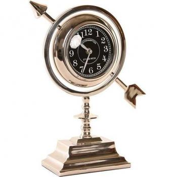 Reloj de Mesa DKD Home Decor 23 x 8 x 30 cm de Aluminio