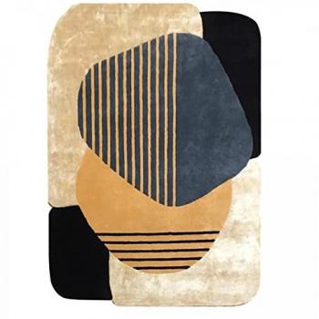 Tapis Artisanal en Laine Beige 120x170