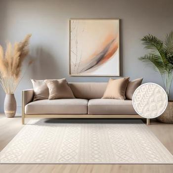 Tappeto Salotto Balcone 160x230 cm Crema